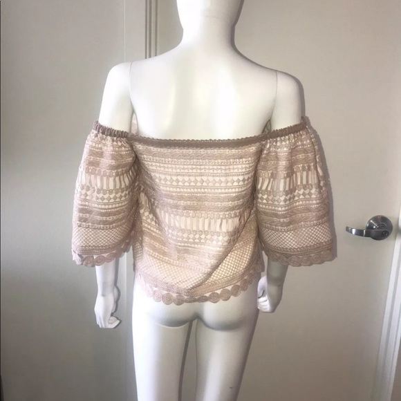 ALEXIS *Finn* beige embroidered lace boho top XS - Picture 5 of 7